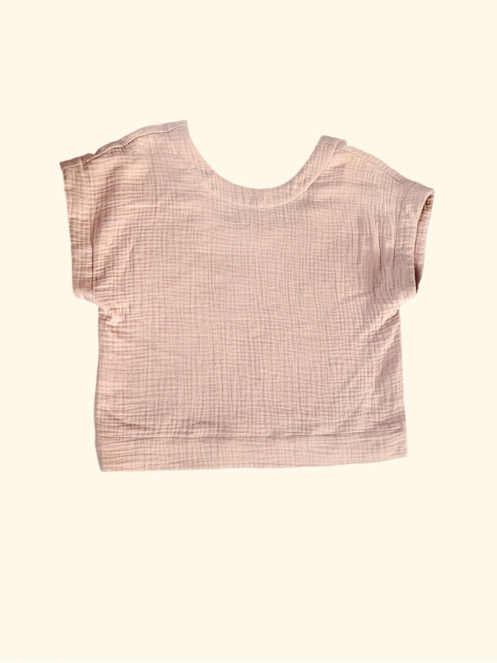 Madewell Light Pink Cotton Gauze Short Sleeve Tee